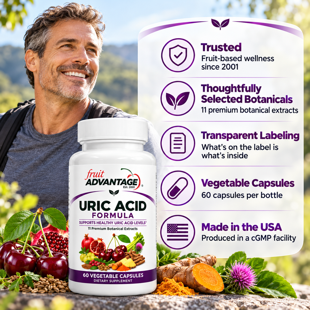 Fruit Advantage Uric Acid Supplement - 60 Capsules