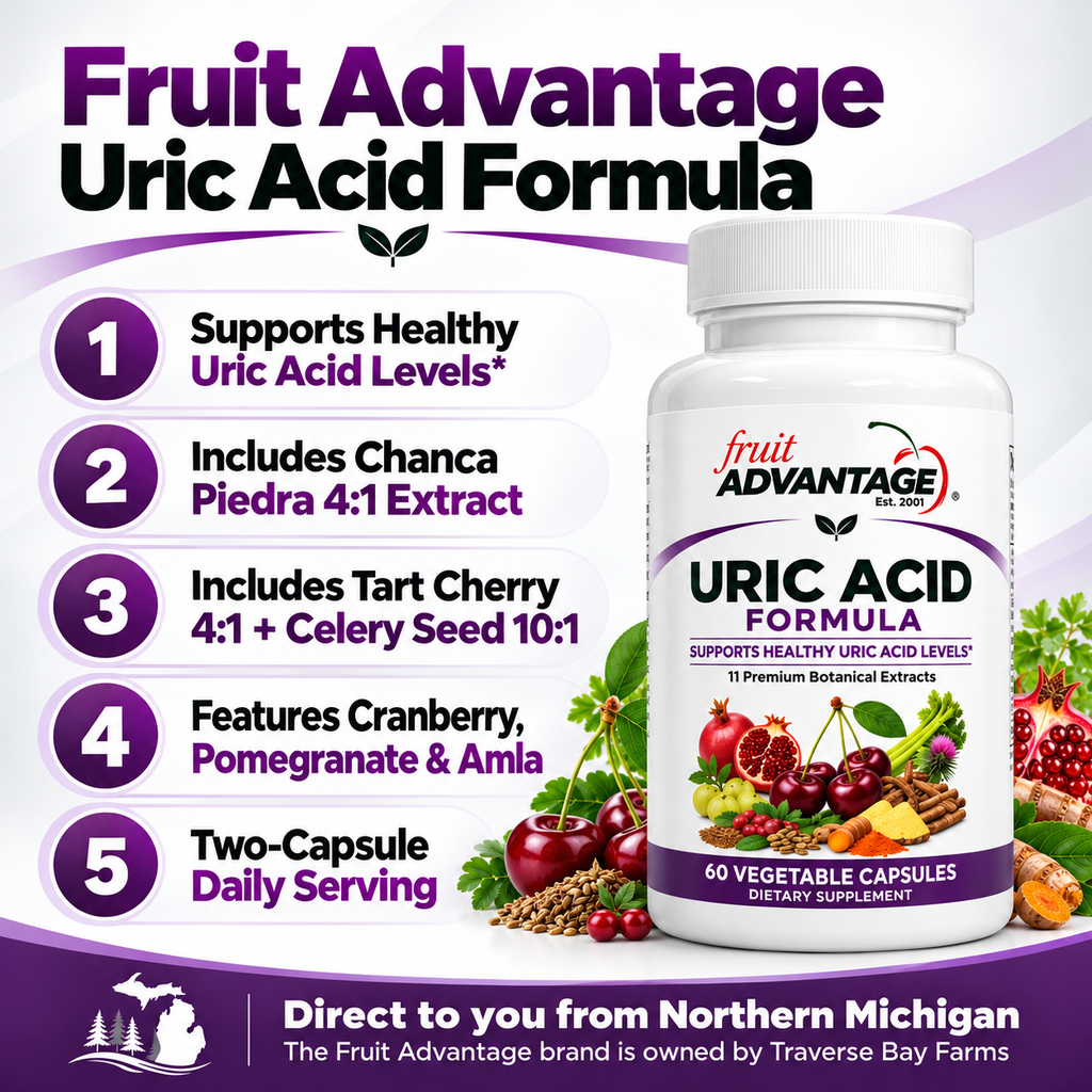 Fruit Advantage Uric Acid Supplement - 60 Capsules