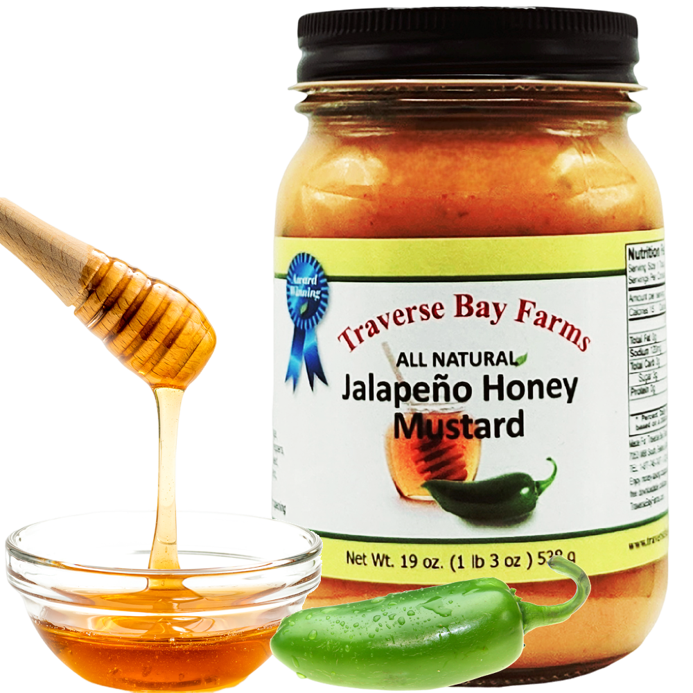 Jalapeno Honey Mustard, 19 oz. - Traverse Bay Farms